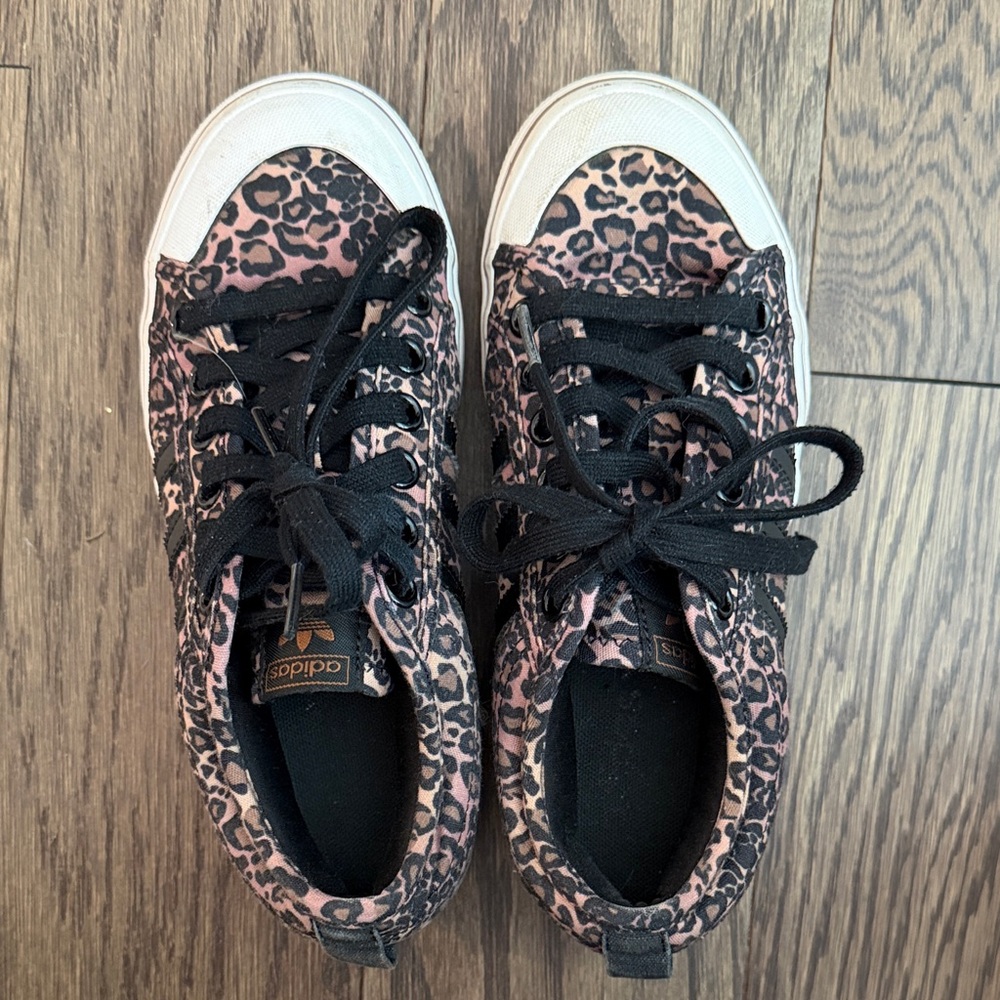 Adidas Sneakers - Pink and Brown Leopard